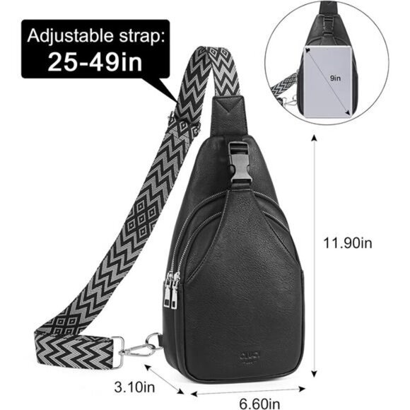 CLUCI Leather Small Crossbody Bags Sling Backpack Cross Body Bag for Women - Picture 3 of 7